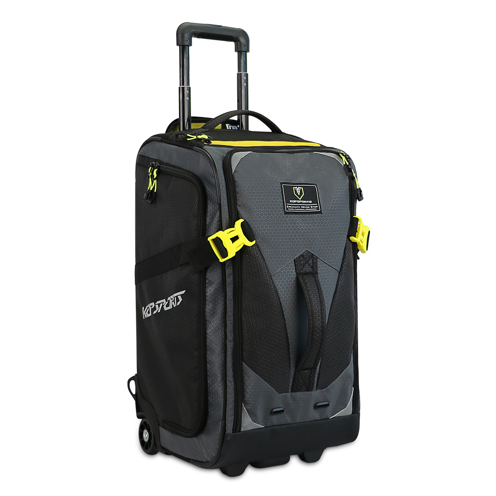 KOP OEM Waterproof Heavy Duty Karting Motorcycle Racing Gear Helmet Equipment Backpack Bag with Wheels for Tour Game Travel