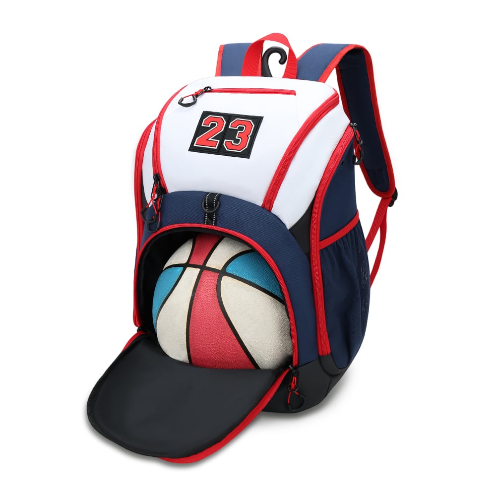 KOP OEM Customize Hot Selling Soccer Football Volleyball Basketball Ball Backpack Bag for Player with Fence Hook