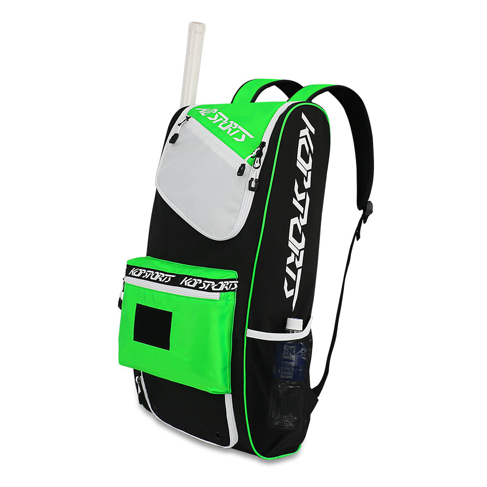 KOP OEM Custom Water Resistant Professional Series Cricket Backpack with Shoes Compartment and Fence Hook for Youth Player