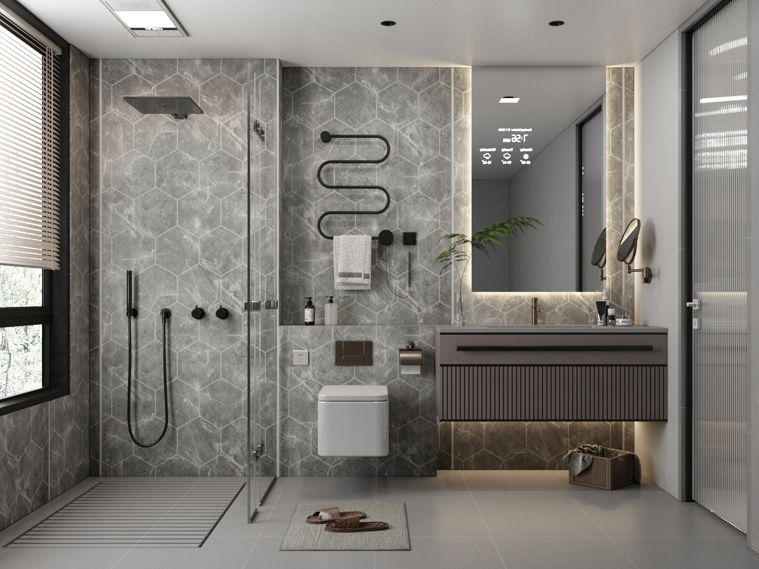 Knife-cut PVC Shower Wall Panels