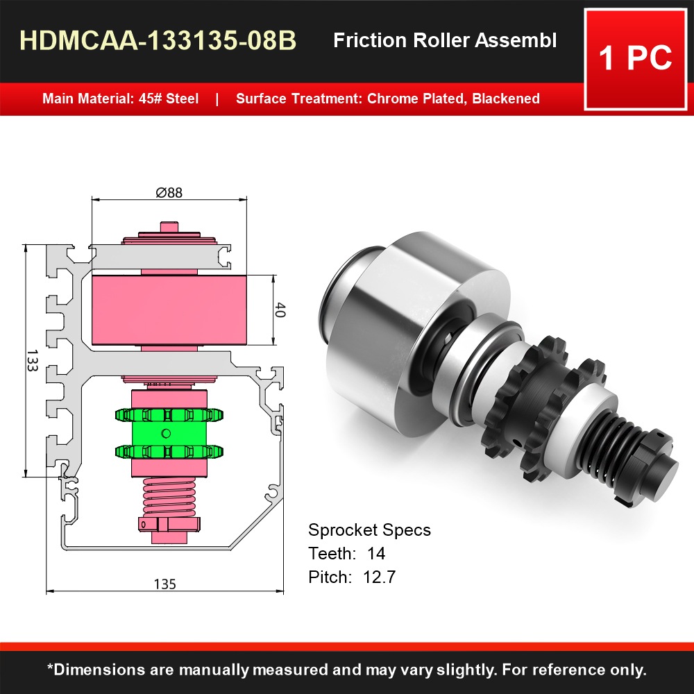 Friction Rollers for Continuous Conveying and Station-by-Station Accumulation