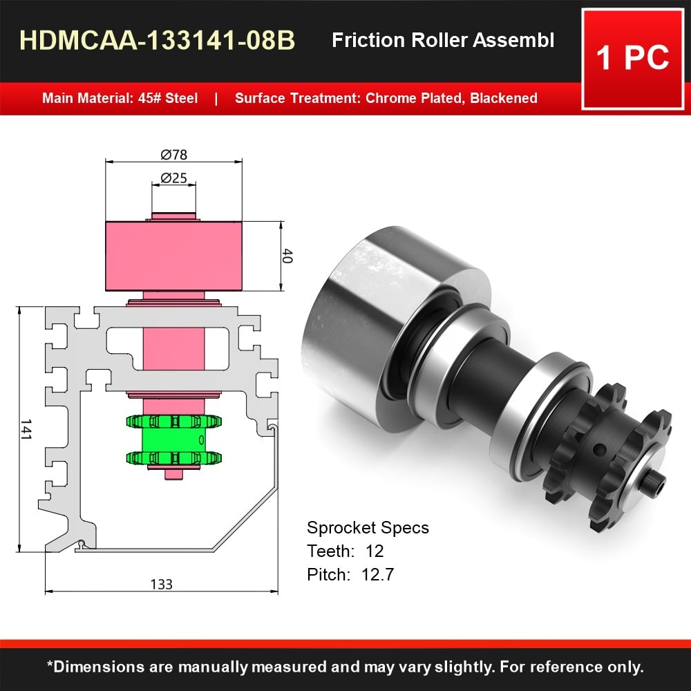 Friction Rollers for Continuous Conveying and Station-by-Station Accumulation