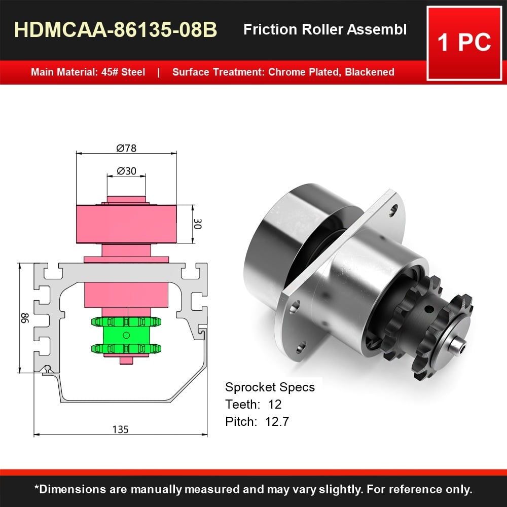 Friction Rollers for Continuous Conveying and Station-by-Station Accumulation