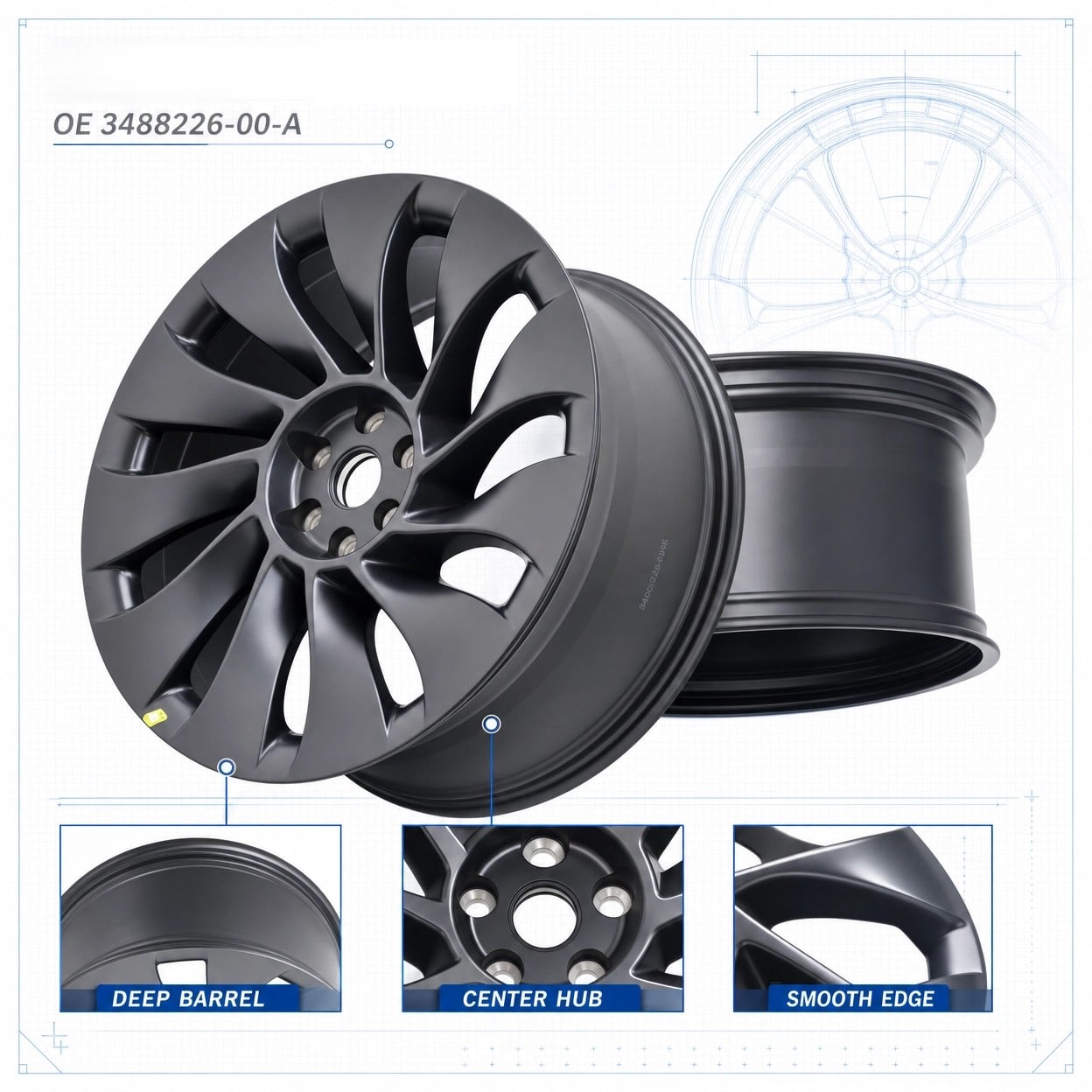 LinTech Velg Roda dari Paduan Aluminium
