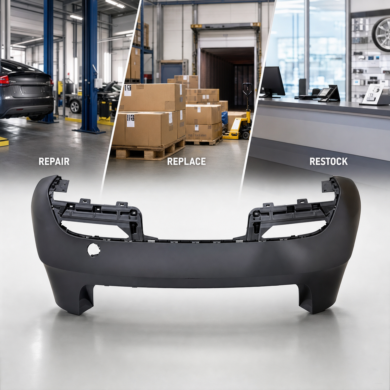 LinTech 2026 Bumper Belakang Terlaris Langsung dari Pabrik, OE 1582571-SC-C untuk Model 3 yang Diperbarui