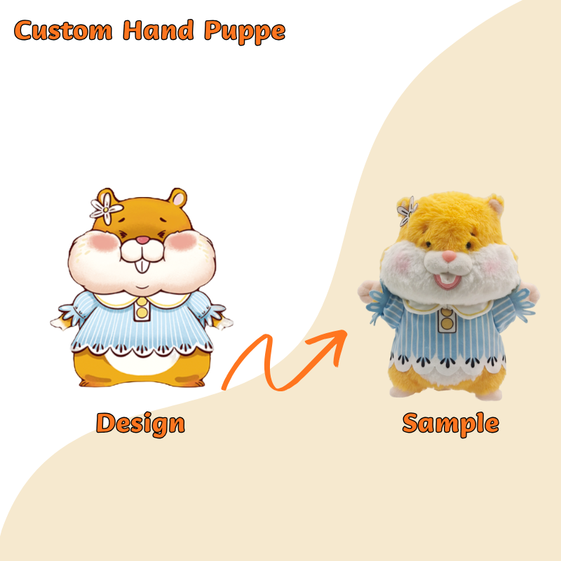 Cute Kids Plushie Plush Toy Custom Design Plushie Manufacturer Plush Puppets Custom Made Hand Puppets