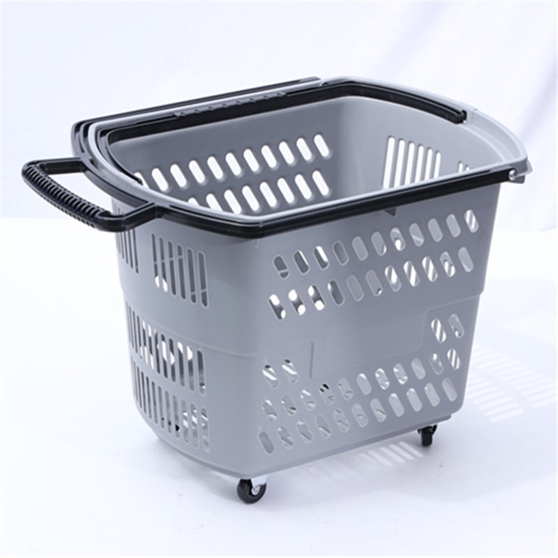 Why is a shopping basket with wheels popular among elderly consumers?