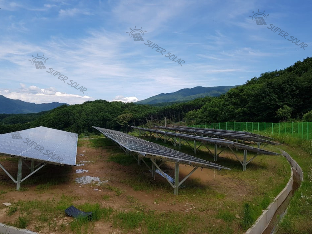 كوريا الجنوبية 1.5MW تثبيت أعمدة الركamation على الأرض