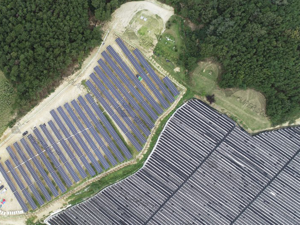 كوريا الجنوبية 1MW تثبيت أعمدة الركamation على الأرض