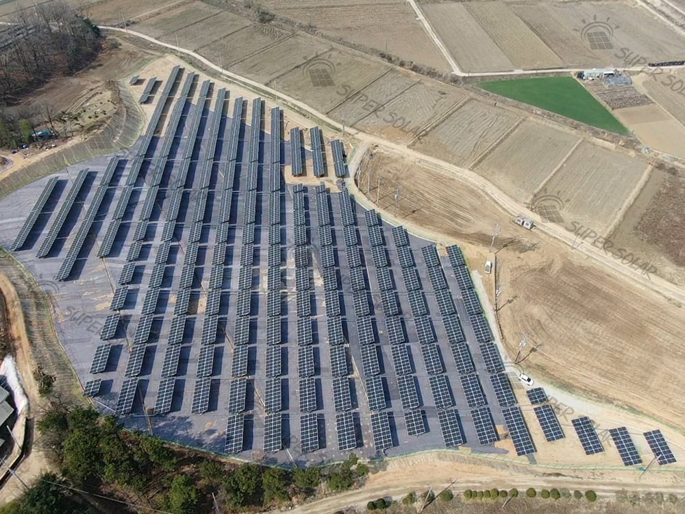 Coreia do Sul 2MW Estação fotovoltaica distribuída no solo