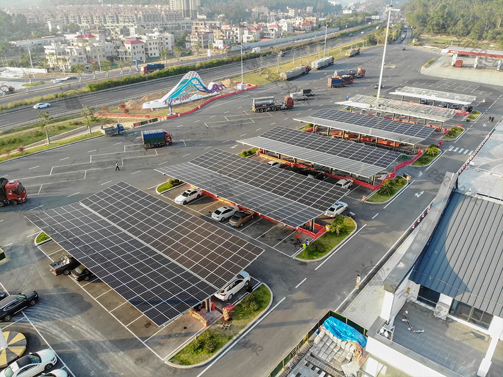 Китай 924КВт BIPV солнечный автопорт на трассе