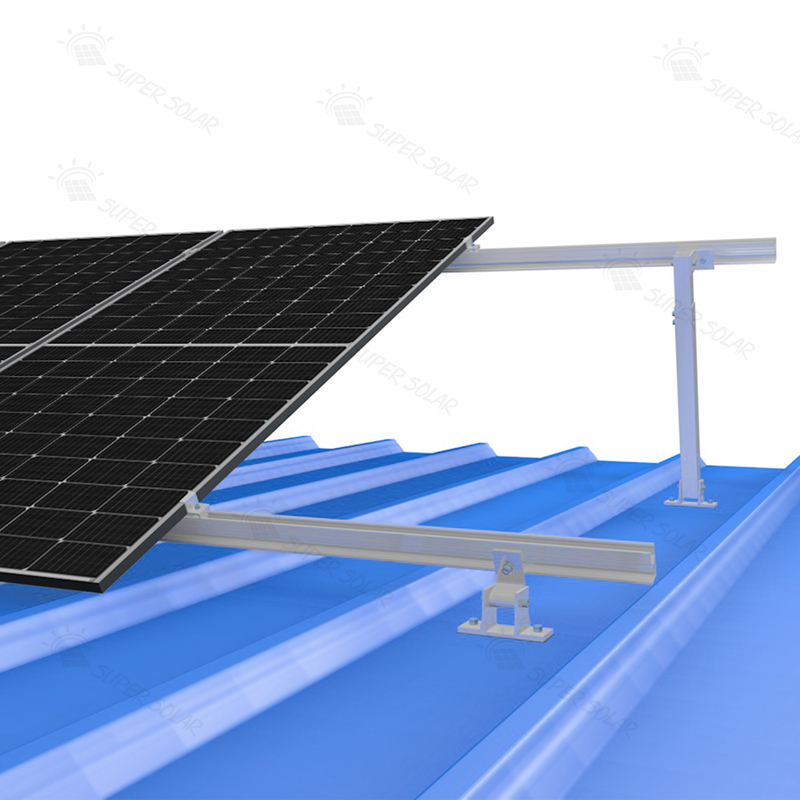 Suporte Ajustável de Inclinação para Painéis Solares com Suporte para Pernas Frontal e Traseira