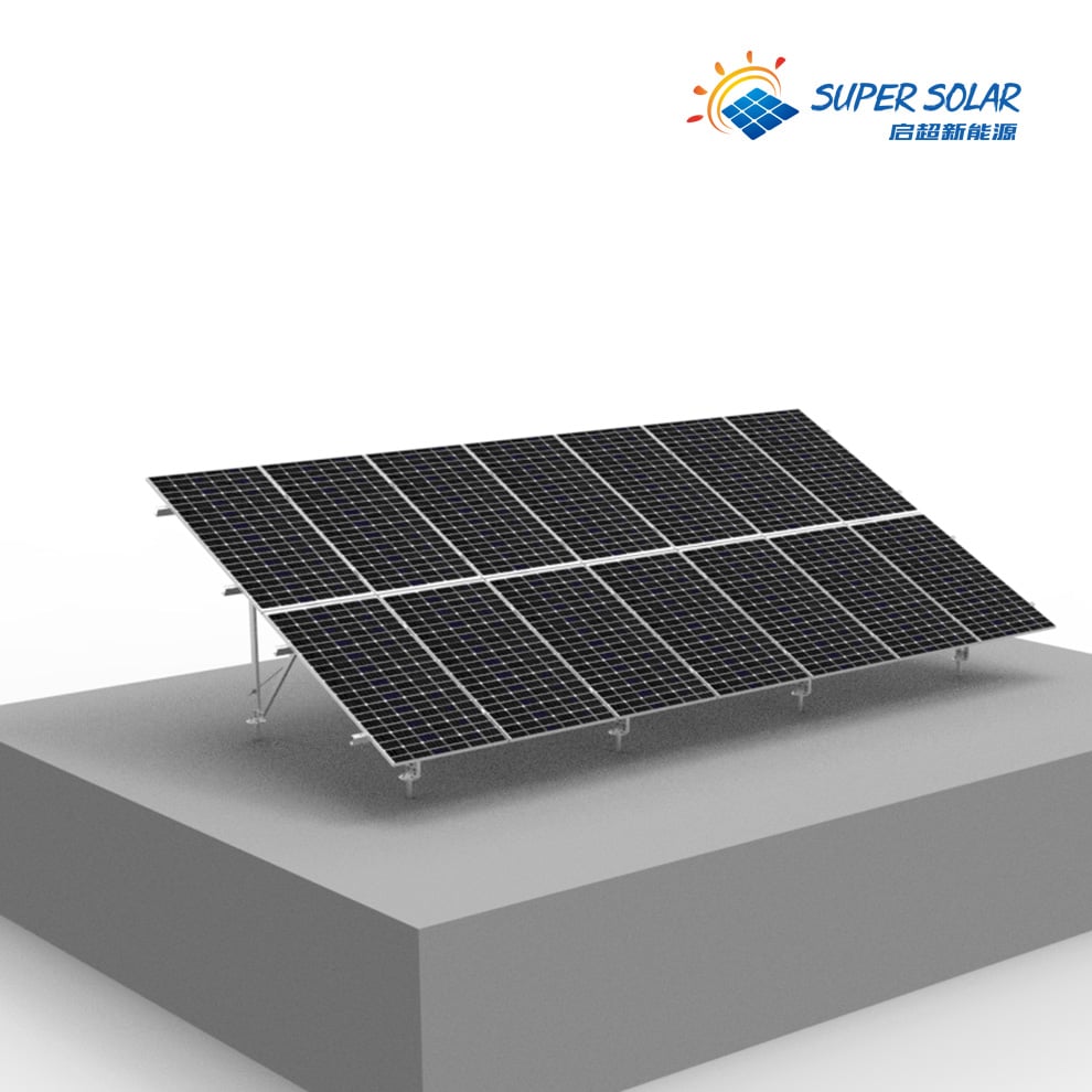 Pale śrubowe solarne, konstrukcja aluminiowa na fundamencie-śruba gruntowa