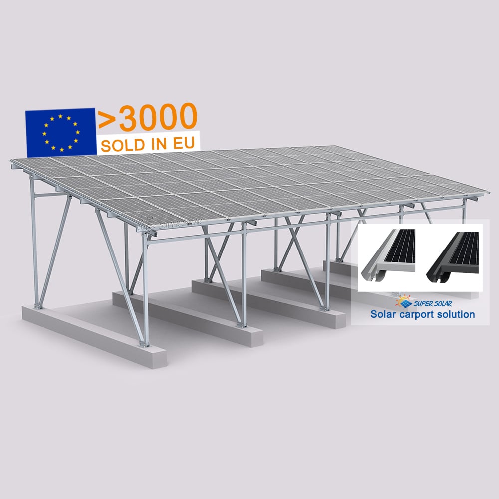 Sistemi di fissaggio per carport solari progettati in Europa
