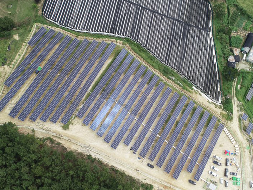 كوريا الجنوبية 1MW تثبيت أعمدة الركamation على الأرض