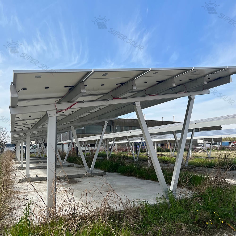 Canopy di autocarri commerciali a energia solare