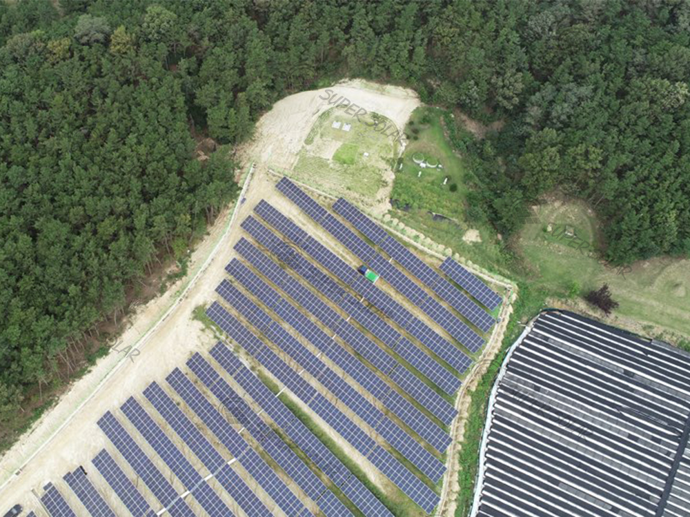 Coreia do Sul 1MW Pilar de impacto montagem no solo