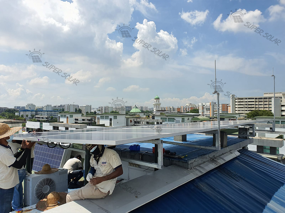 Système solaire de toit de 5KW à Singapour