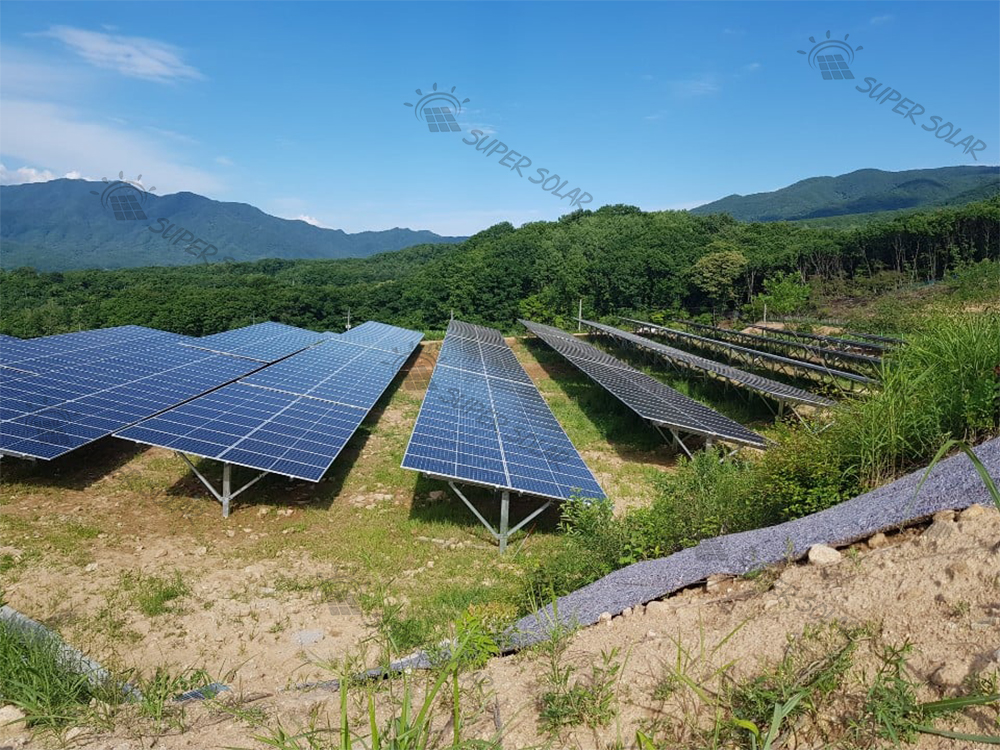 كوريا الجنوبية 1.5MW تثبيت أعمدة الركamation على الأرض