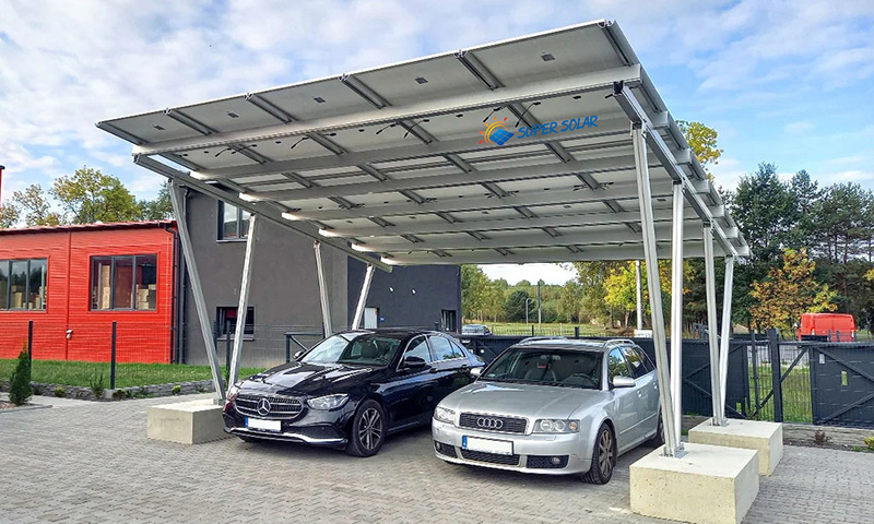 Struktur Carport Inovatif Berkualiti Suria untuk Parking Berkelanjutan dan Pengeluaran Tenaga Terbaharui