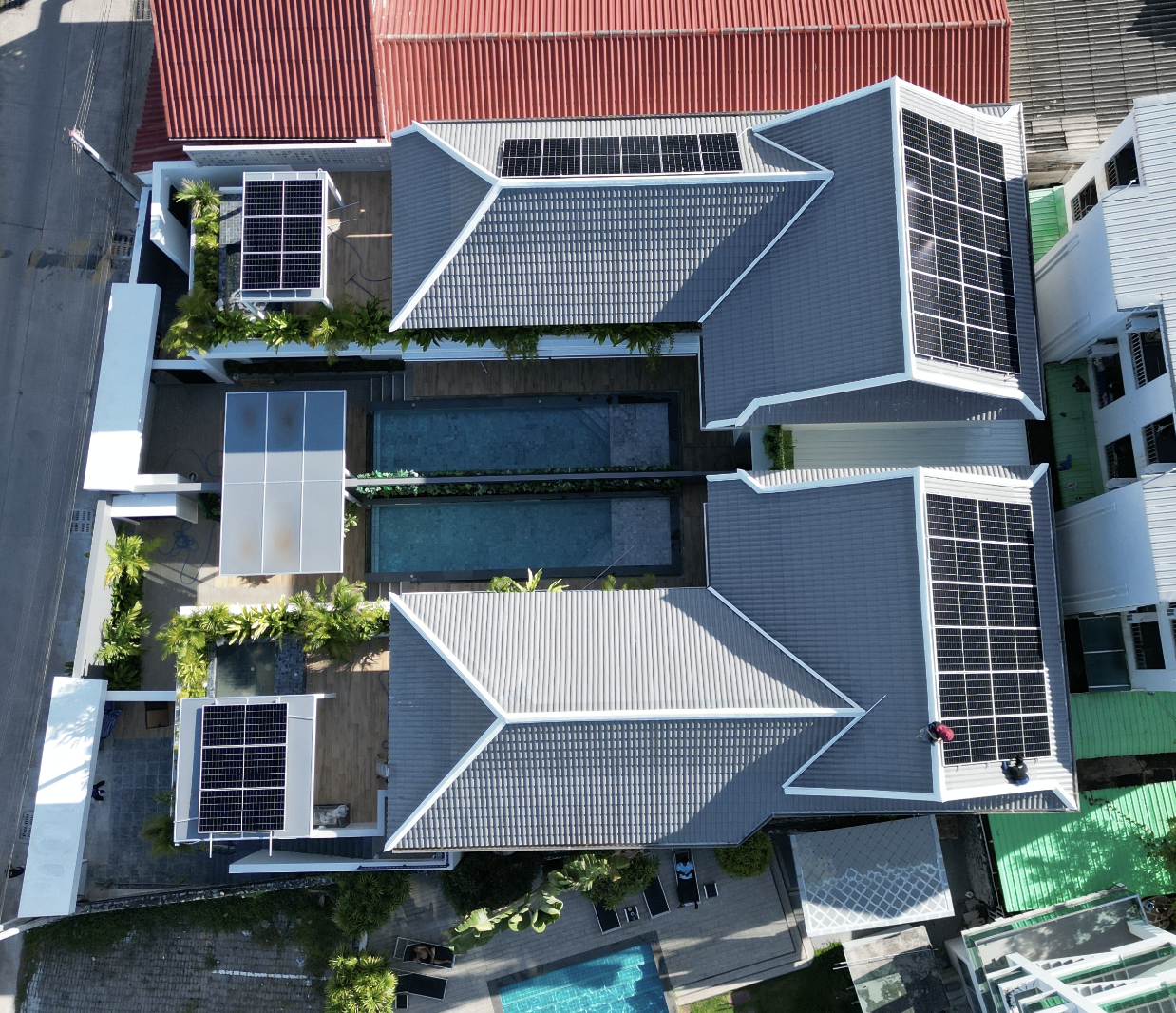 Casa de Hóspedes – Projeto Fotovoltaico de 22 kW em Pattaya, Tailândia