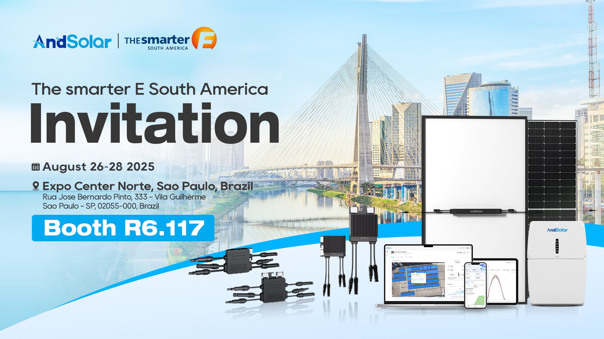 A AndSolar Convida Você para A Feira The smarter E South America 2025!