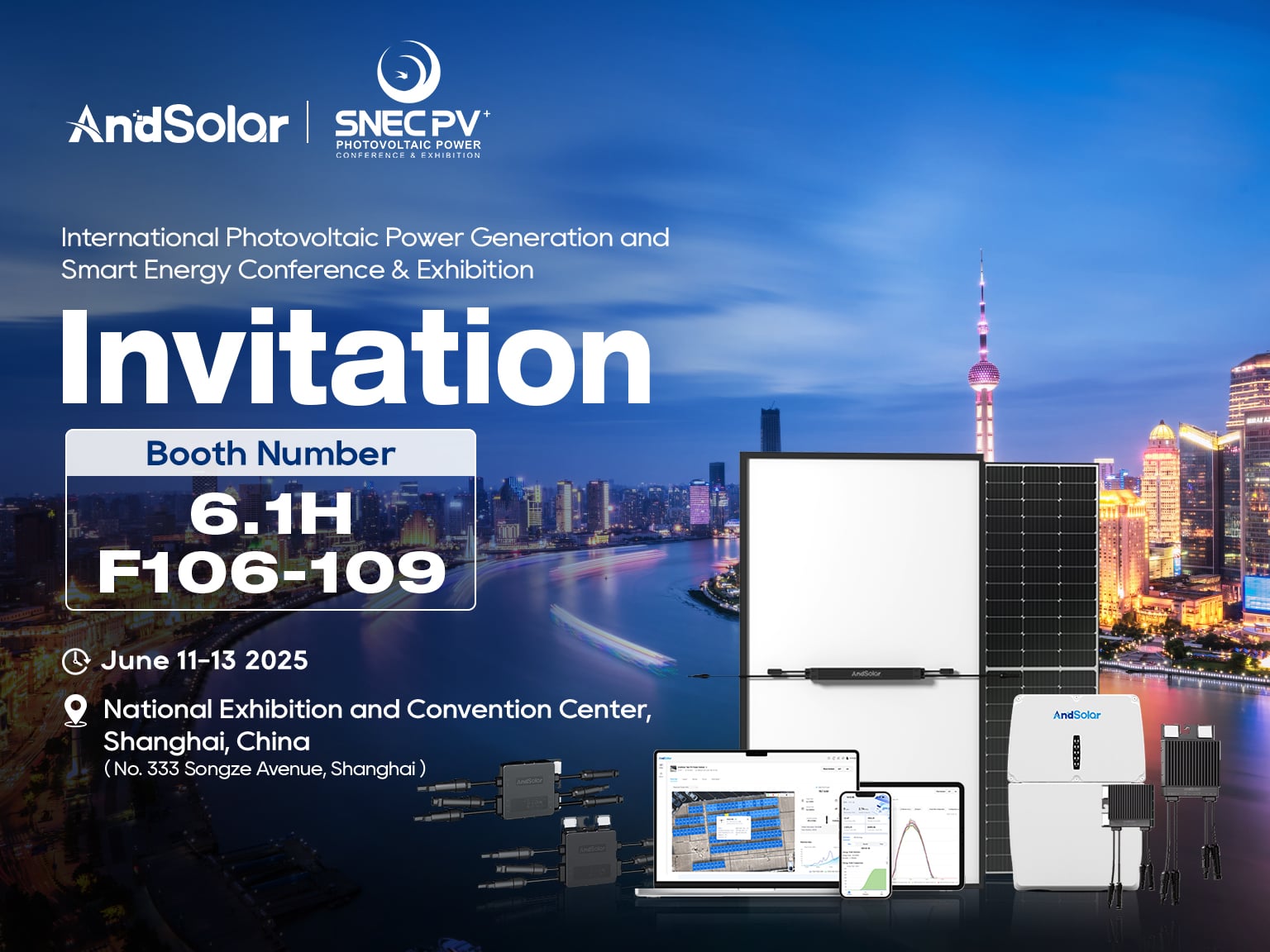 AndSolar ขอเชิญคุณเข้าร่วมงาน SNEC 2025