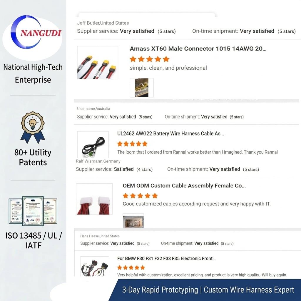 Custom Electronic Cable Assembly Switch Copper Wire Socket Connector PTFE PVC Wiring Harness Terminal Socket Connector Cable