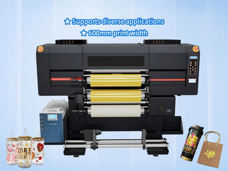 TitanJet 60E6-K: 6-Head UV Label (UV DTF) Transfer Printer with In-Line Foil Stamping & Lamination