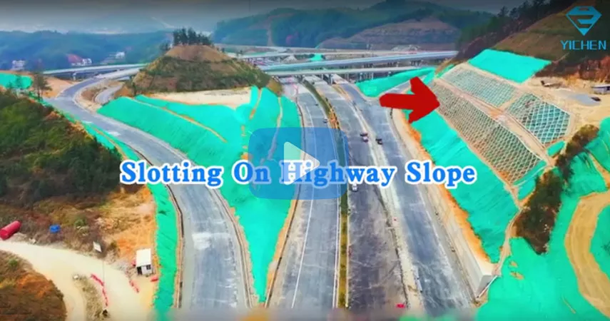 Slotting On Highway Slope by Drum Cutter