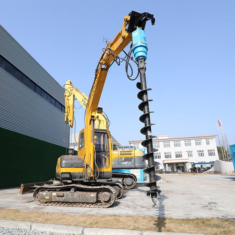 Excavator Auger Attachment – Heavy-Duty Hydraulic Drilling Equipment for Soil, Rock, and Ice