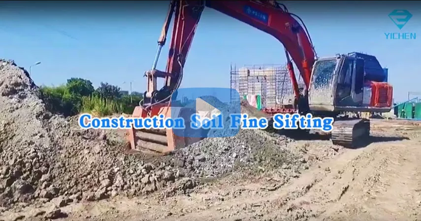 Construction Soil Fine Sifting by Screening Bucket