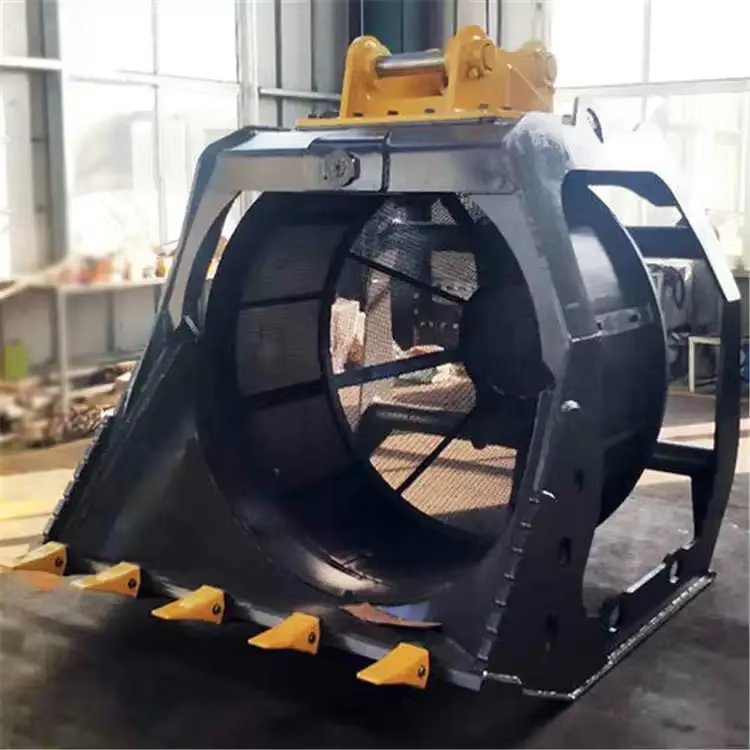 ​Hydraulic Screening Bucket for Sale - Heavy-Duty Rotary & Grid Types | Quick Attach for Excavators & Skid Steers​