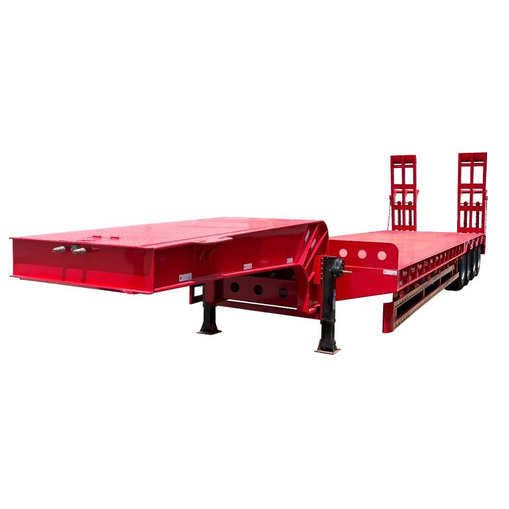 4 Axle Lowbed Trailer with Mechanical Spring Ramps