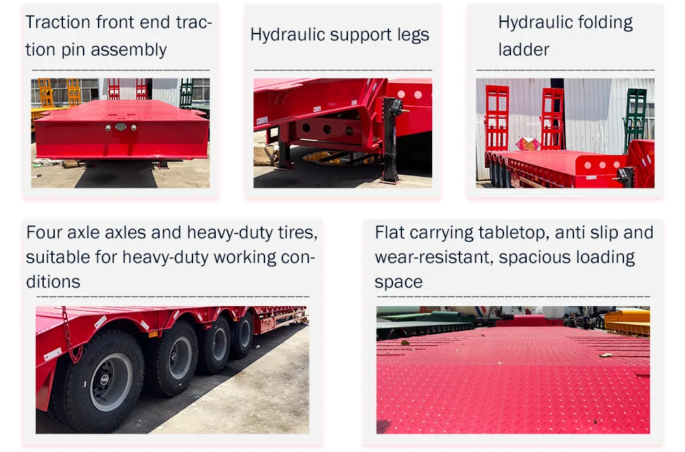 4 axle lowbed semi trailer details.webp