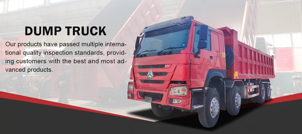 Red Sinotruk Howo 8x4 371HP dump truck