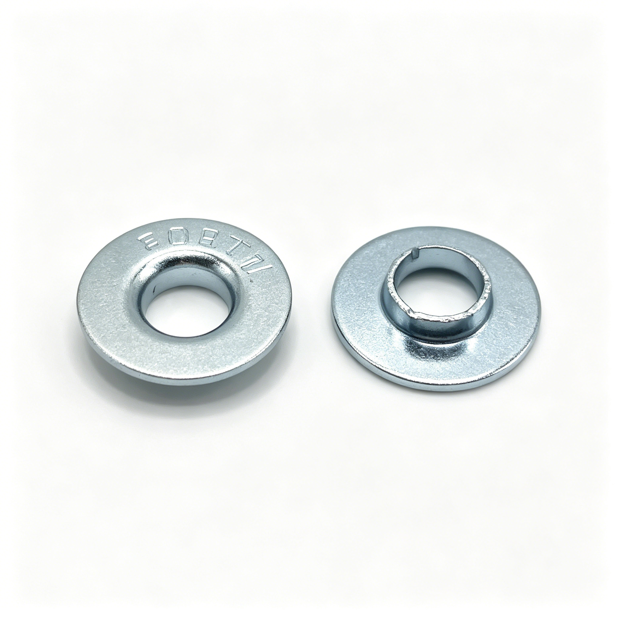 Customized Zinc Plated Eyelet Rivets Round Flat Grommets Compression Limiter