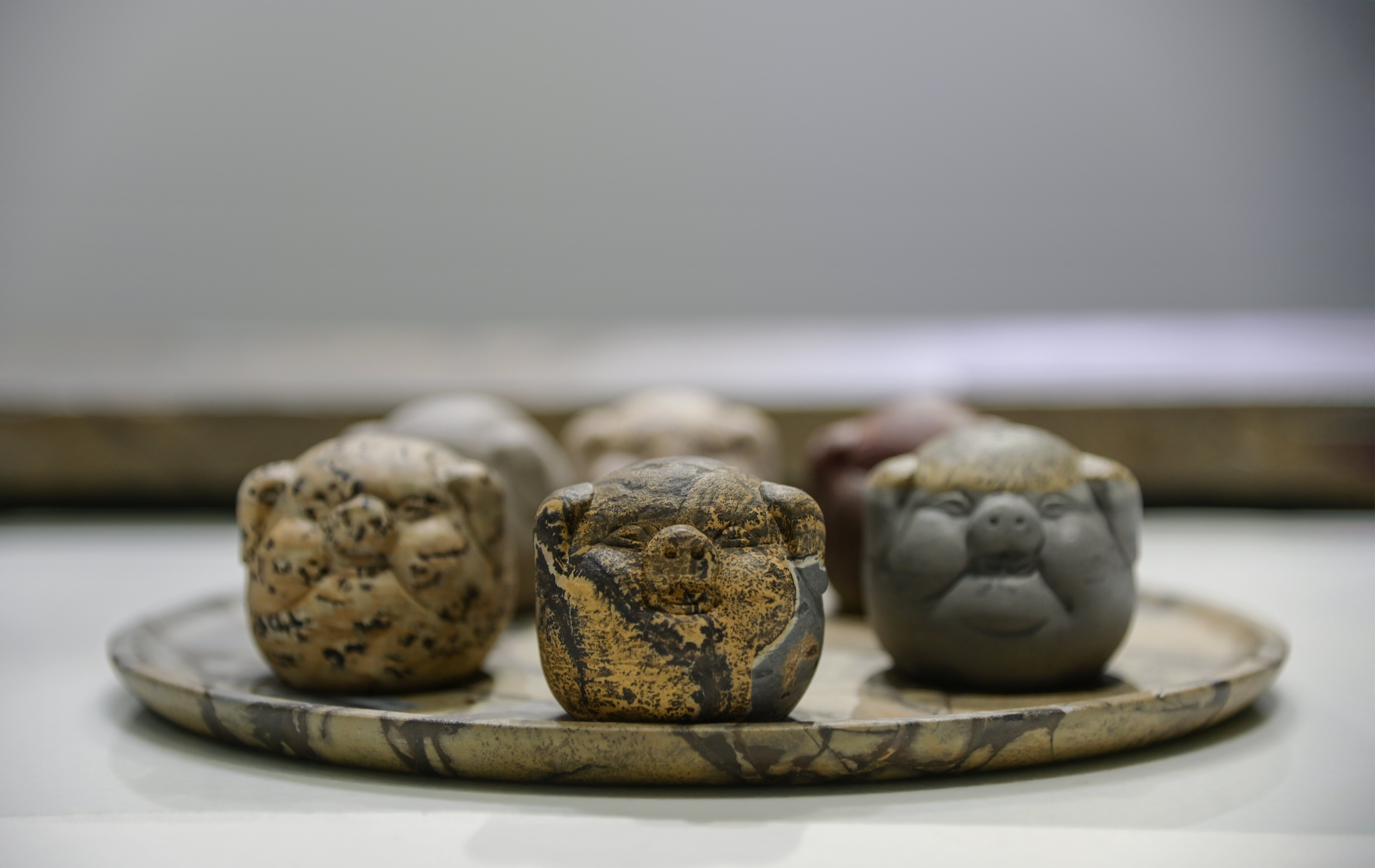 Petit objet décoratif – Un trésor miniature de l'art de la nature, objets d'art en pierre, œuvres artistiques en pierre