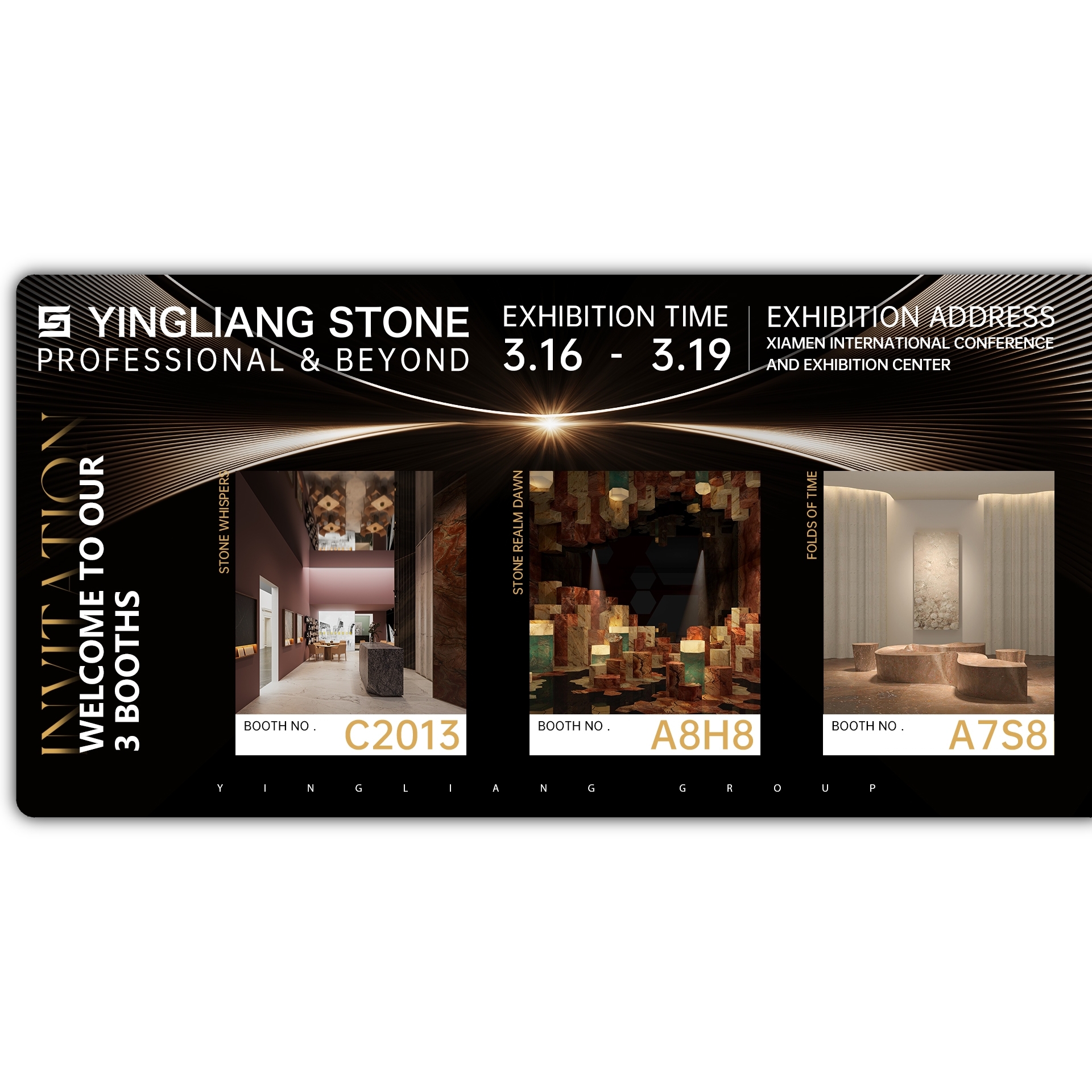 Einladung an Yingliang Stone zur Xiamen International Stone Fair 2026 (C2013/A8H8/A7S8)