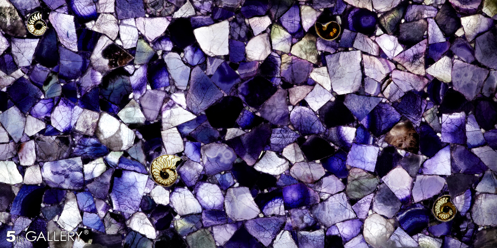 Lámina de piedra semipreciosa gema Cristal Púrpura