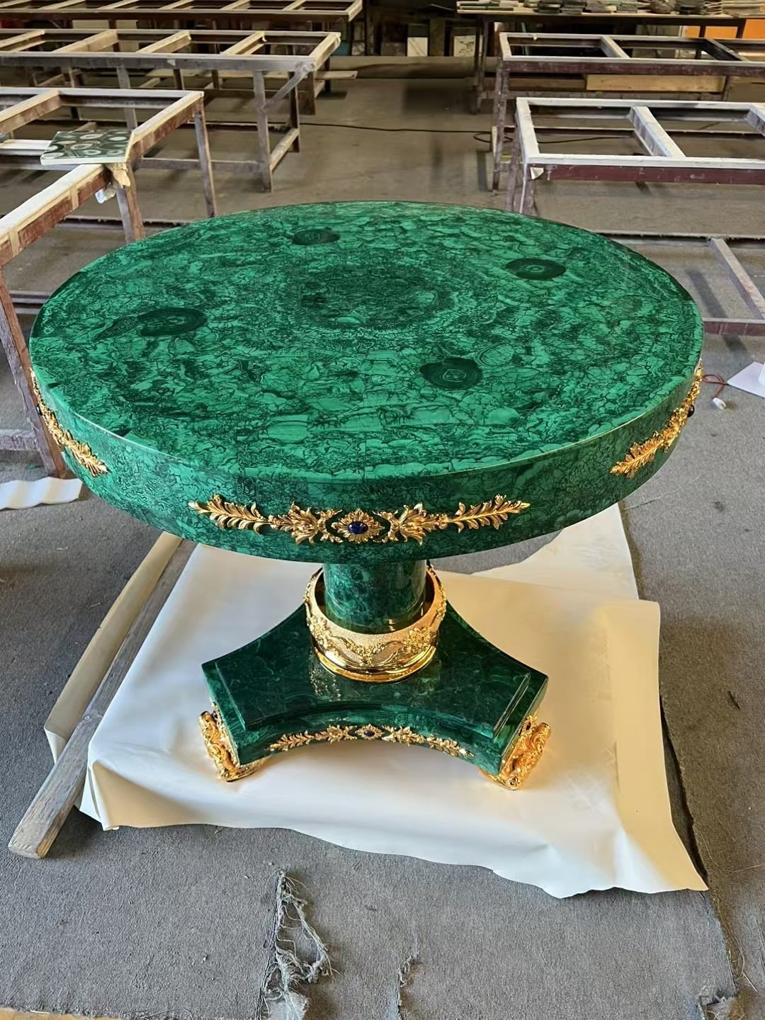 Mármol de malaquita - Mesa de piedra premium, muebles de piedra, obras de arte en piedra