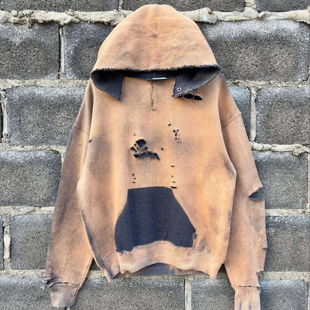 Premium Distressed Zip Up Hoodie: Custom OEM/ODM Manufacturing for Global Brands