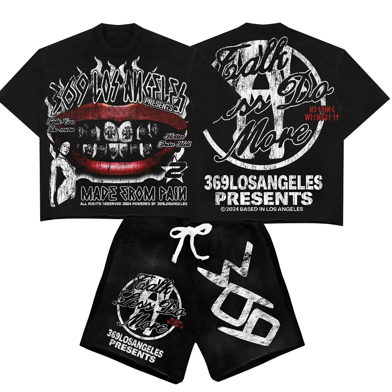 Custom Tracksuits Acid Wash Sweatpants Boxy Shorts Full Set T Shirts Digital Print Soccer Basketball Dtg Print Men T-shirt Sets
