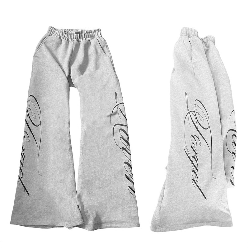 Dostosowane retro spodnie sportowe w stylu ulicznym z 100% bawełny, z nadrukiem tekstowym oraz możliwością dodatkowej personalizacji
