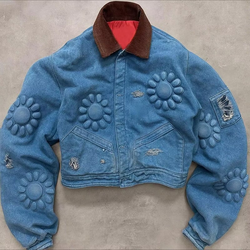 Haină casual, în stil urban, pentru bărbați, 100% bumbac, personalizabilă la fabrică – personalizabilă cu imprimare, pietre strălucitoare, broderie și alte tehnici decorative