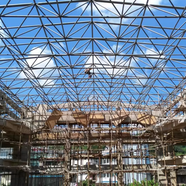 Design Container Modular Modern Light Prefab Steel Metal Warehouse Space Frame