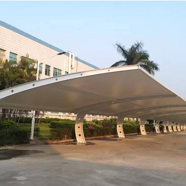 Factory-Customizable Modern Design Car Parking Shade Canopies Tensile Membrane Structure Tent in PVDF Material Attractive Price