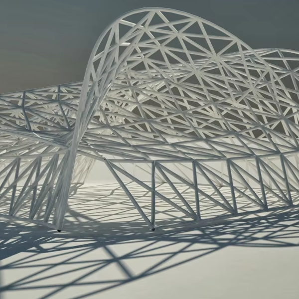 Modern Design Prefabricated Petrol Station Service Station Space Frame Steel Structure for Warehouse Use