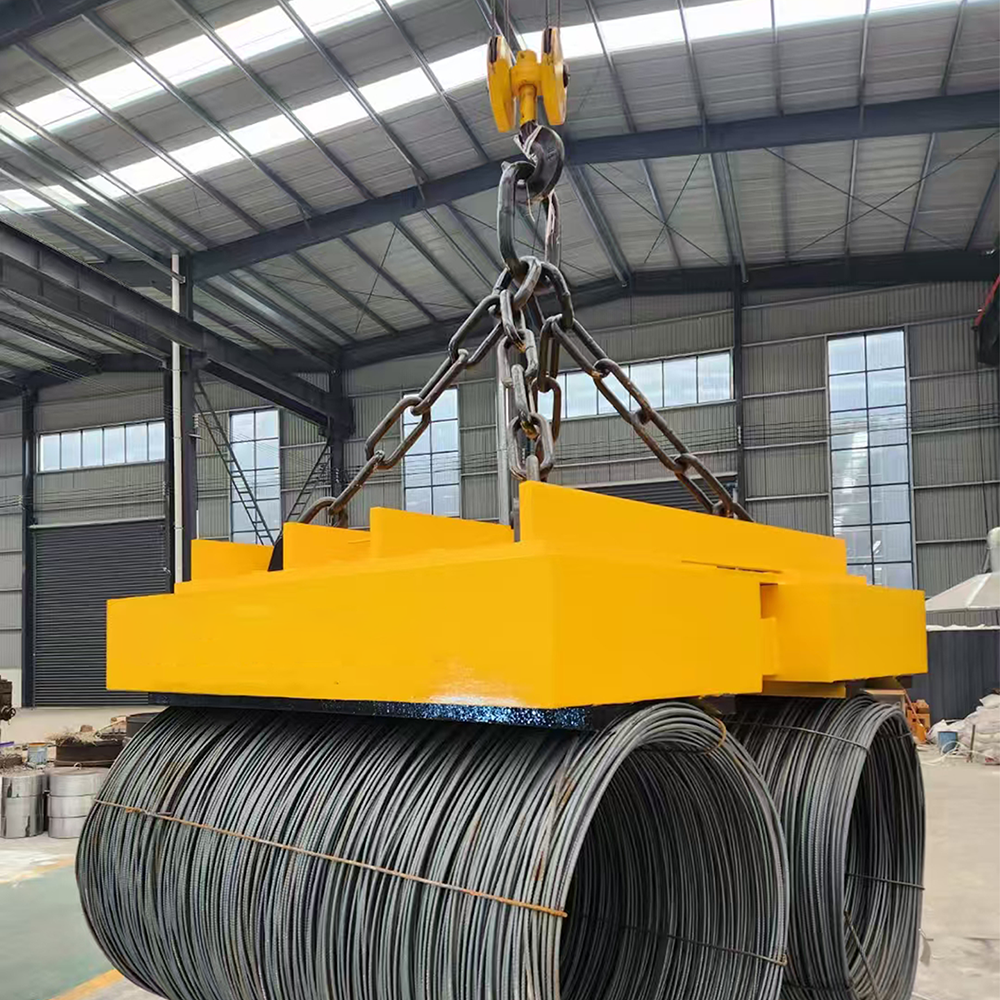 Electromagnetic powerful suction cup with a capacity of 6 to 38 tons