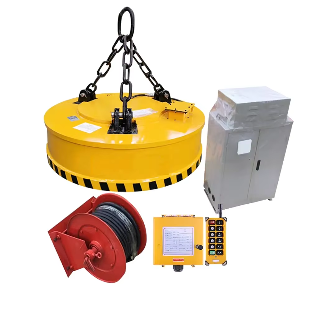 Electromagnetic powerful suction cup with a capacity of 6 to 38 tons